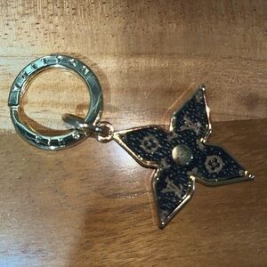 Louis Vuitton Fleur Charm -Gold and Monogramed
